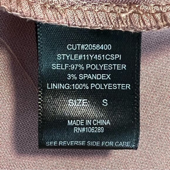 Trixxi Pink Mauve Y2K Top Size S Babydoll Victorian Metallic 90’s - Picture 6 of 6